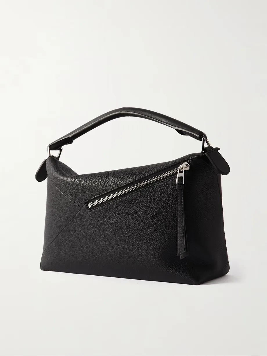 Puzzle Edge large textured-leather messenger bag