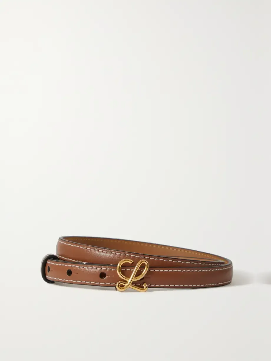 Leather waist belt