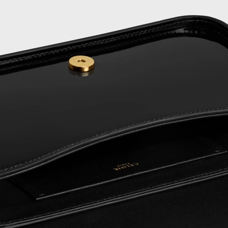 SHOULDER BAG TERENCE IN PATENT CALFSKIN BLACK