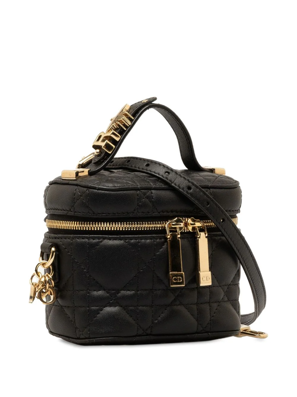 Micro Lambskin Cannage Lady Dior Case vanity bag