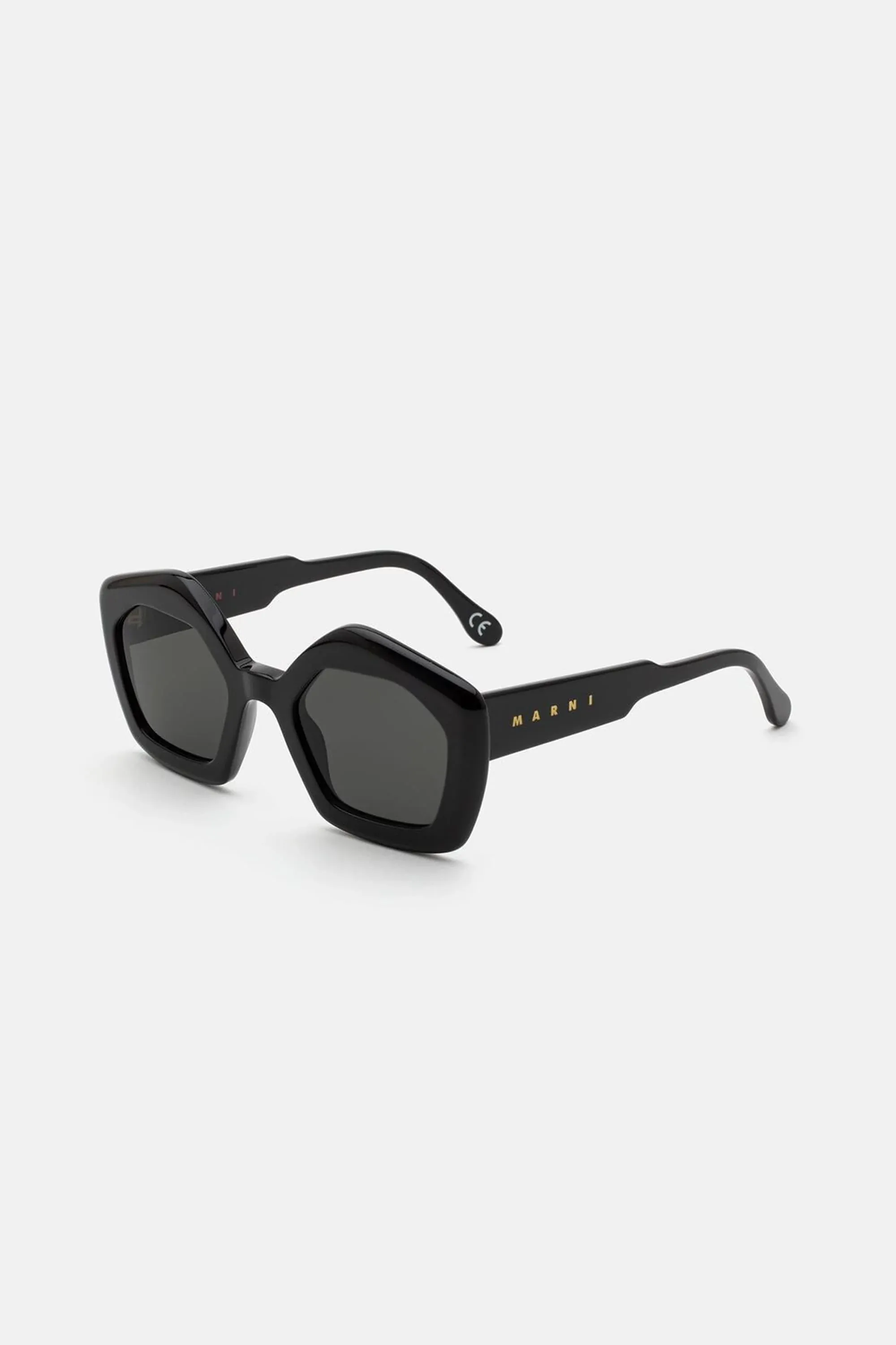 Marni hexagonal black sunglasses