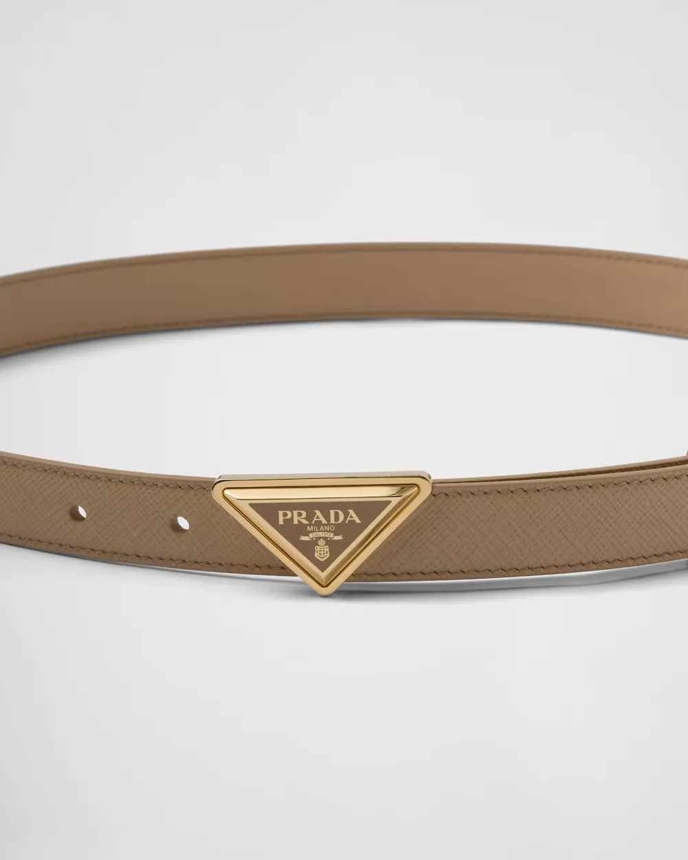 Saffiano leather belt