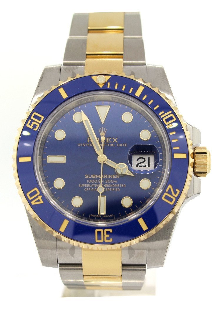 Submariner Date 40 Blue Dial Gold and Steel Watch 116613LB 116613