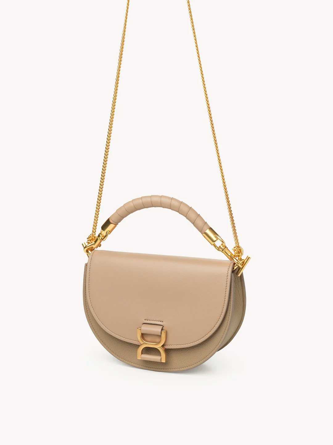 MARCIE CHAIN FLAP BAG IN GRAINED LEATHER
