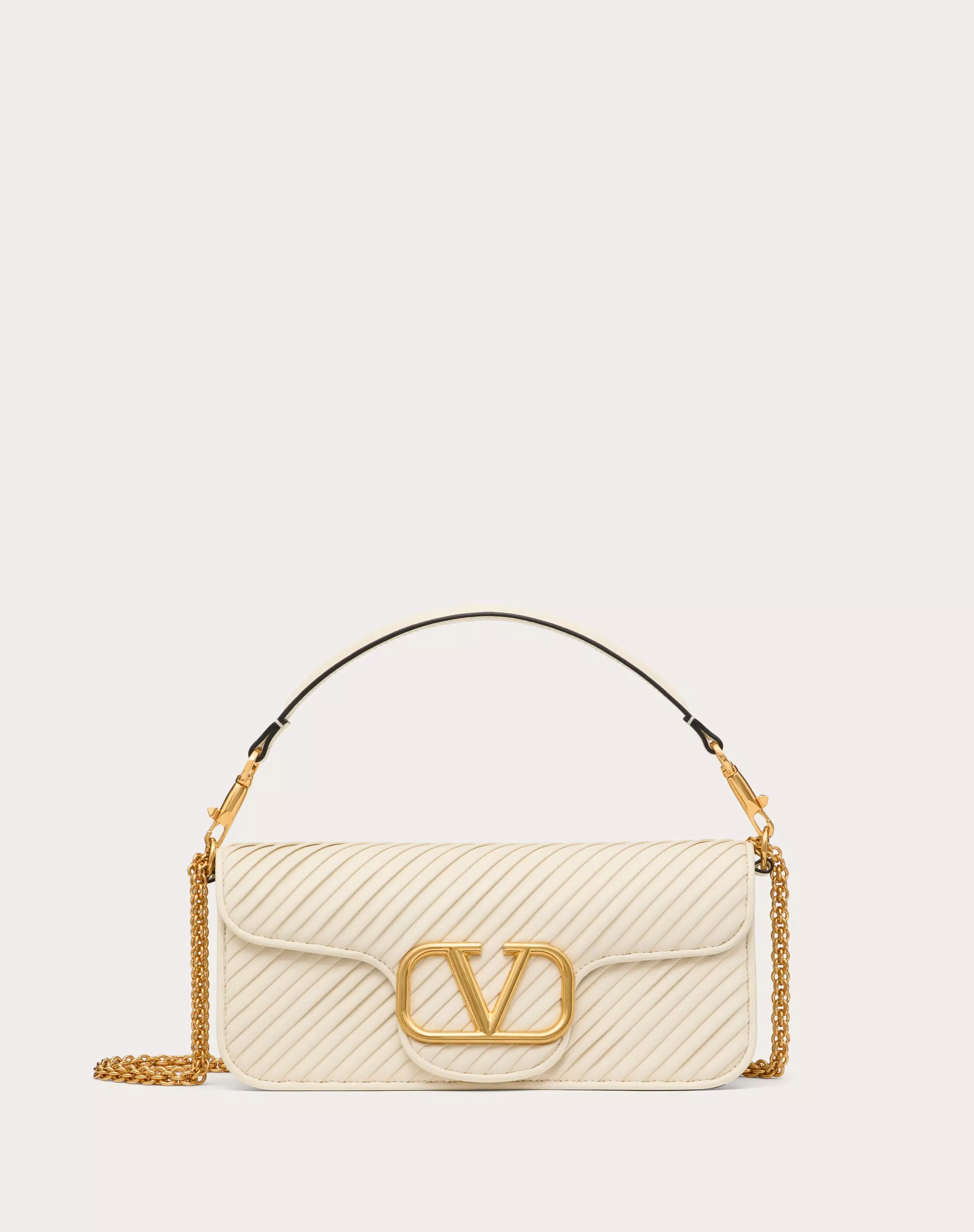 VALENTINO GARAVANI LOCÒ SHOULDER BAG IN PLEATED NAPPA