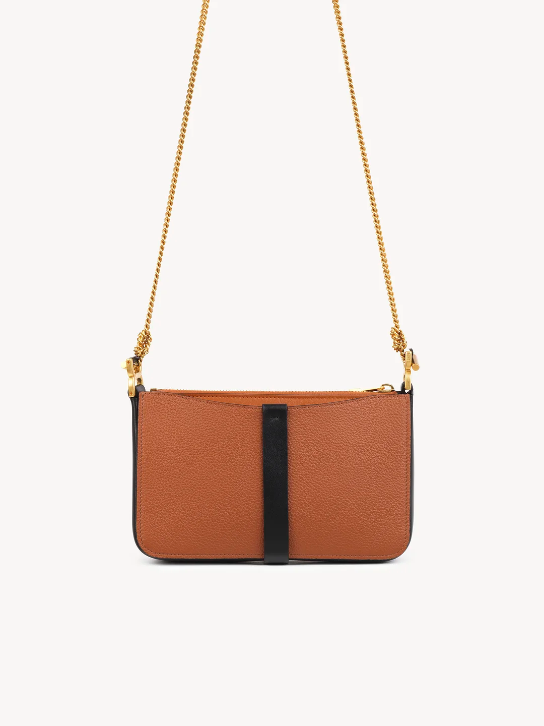MARCIE POUCH ON CHAIN IN GRAINED LEATHER