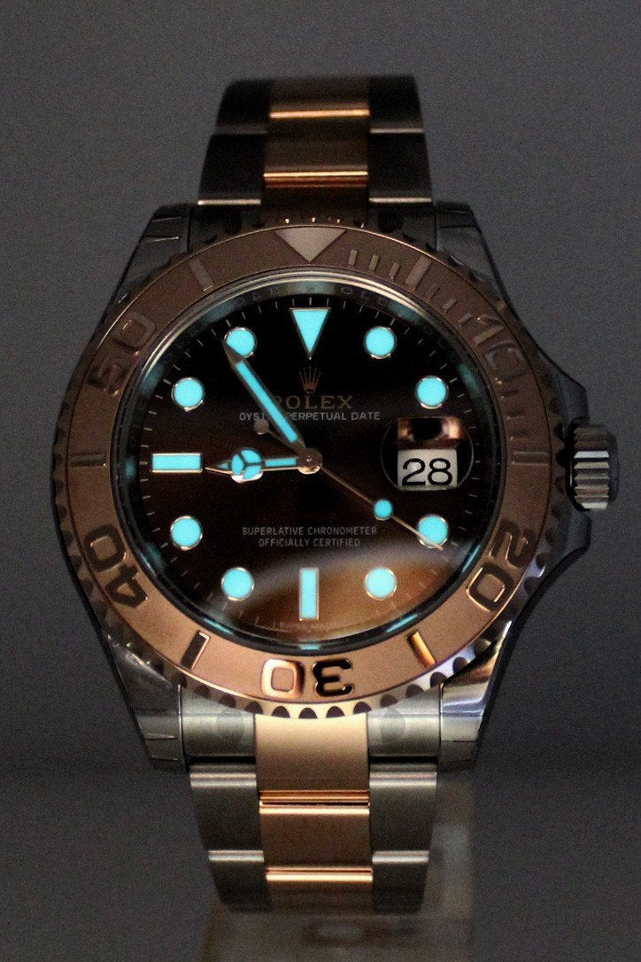 YACHT-MASTER 40 Chocolate Dial 18k Rose Gold Mens Watch 116621