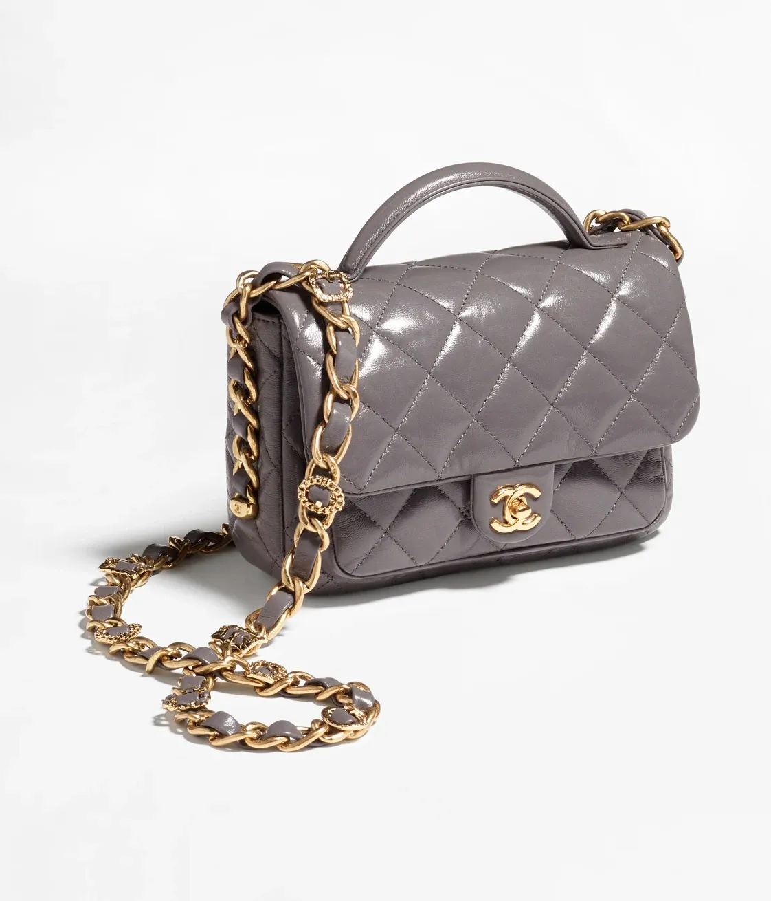 MINI FLAP BAG WITH TOP HANDLE