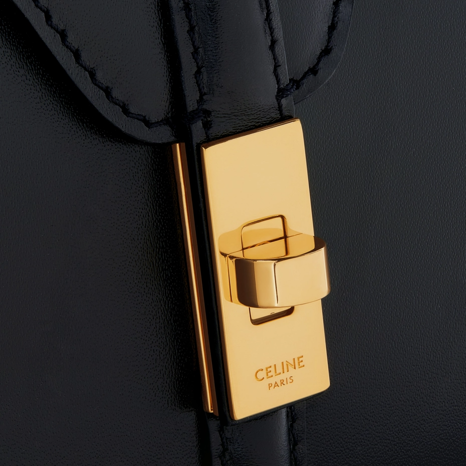 MINI 16 IN SATINATED CALFSKIN BLACK