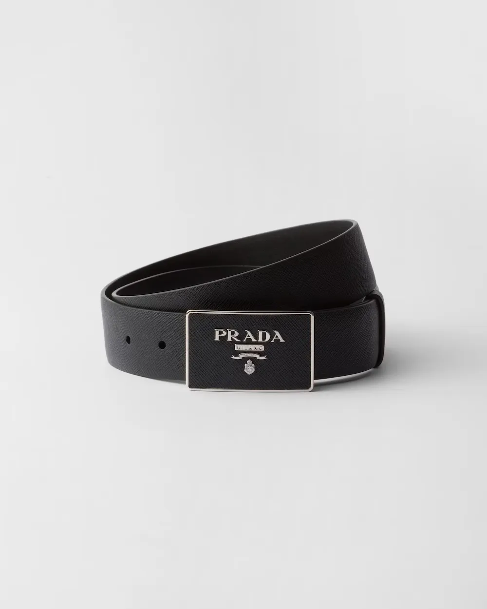 Saffiano leather belt