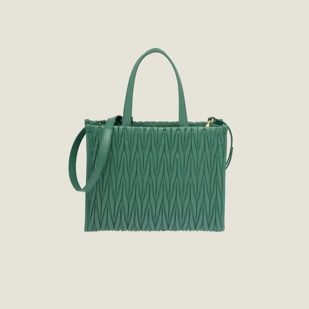 Matelassé nappa leather tote 30cm