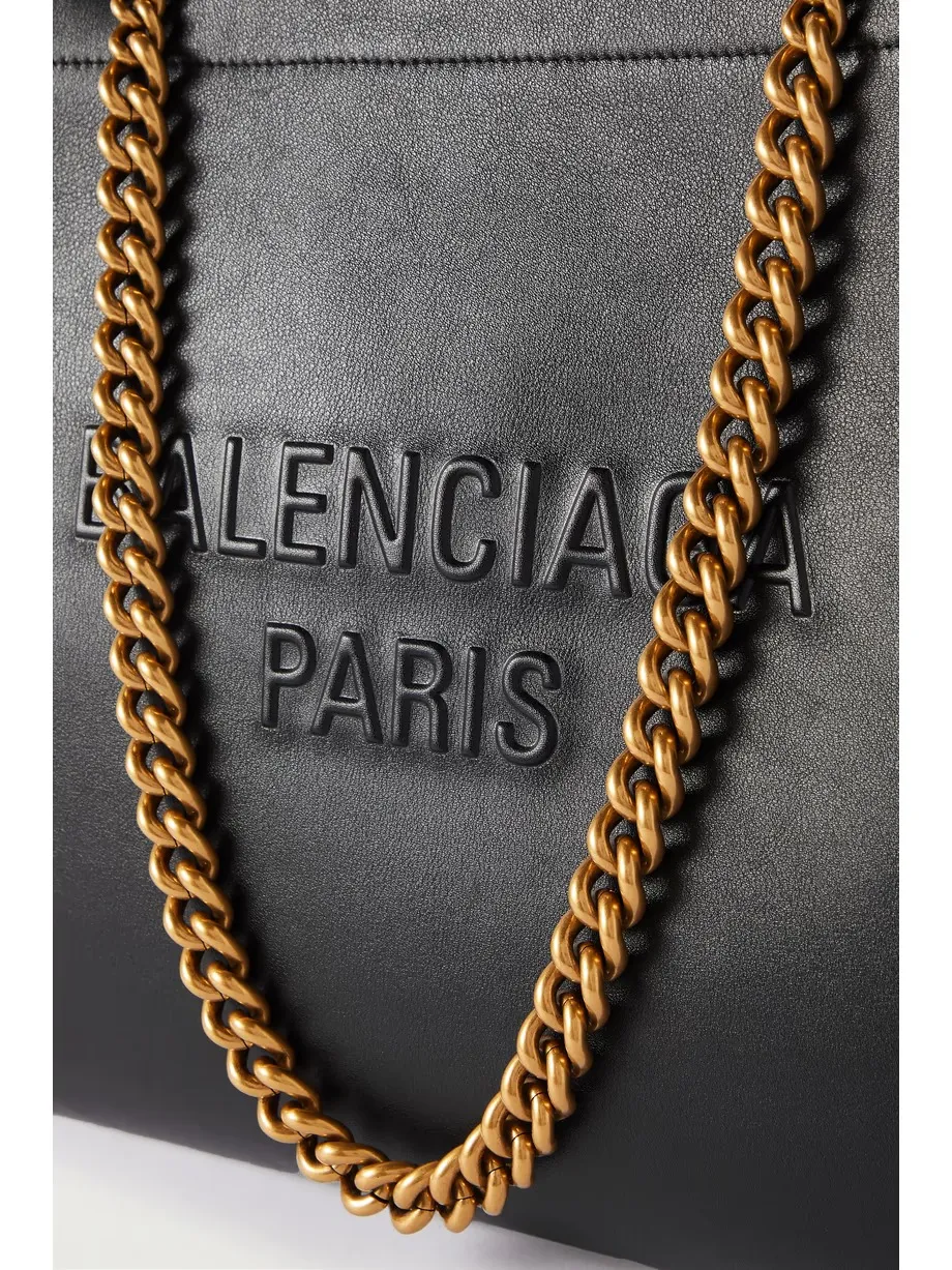 Duty Free large embossed leather tote bag