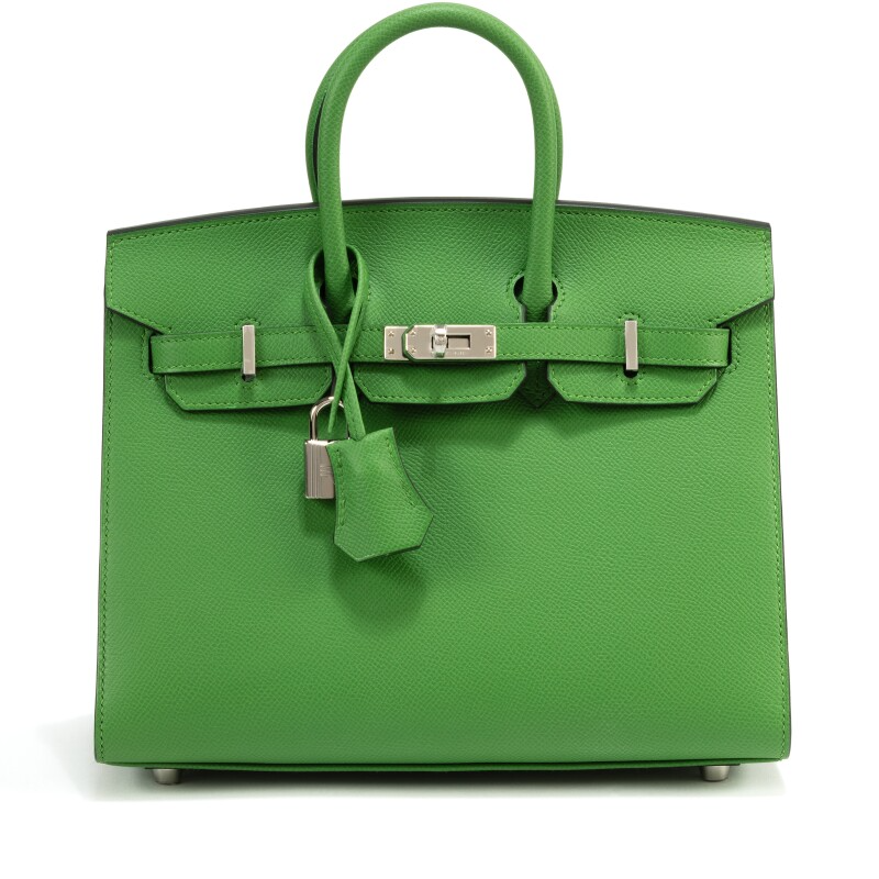 Yucca Sellier Epsom Birkin 25 Palladium Hardware