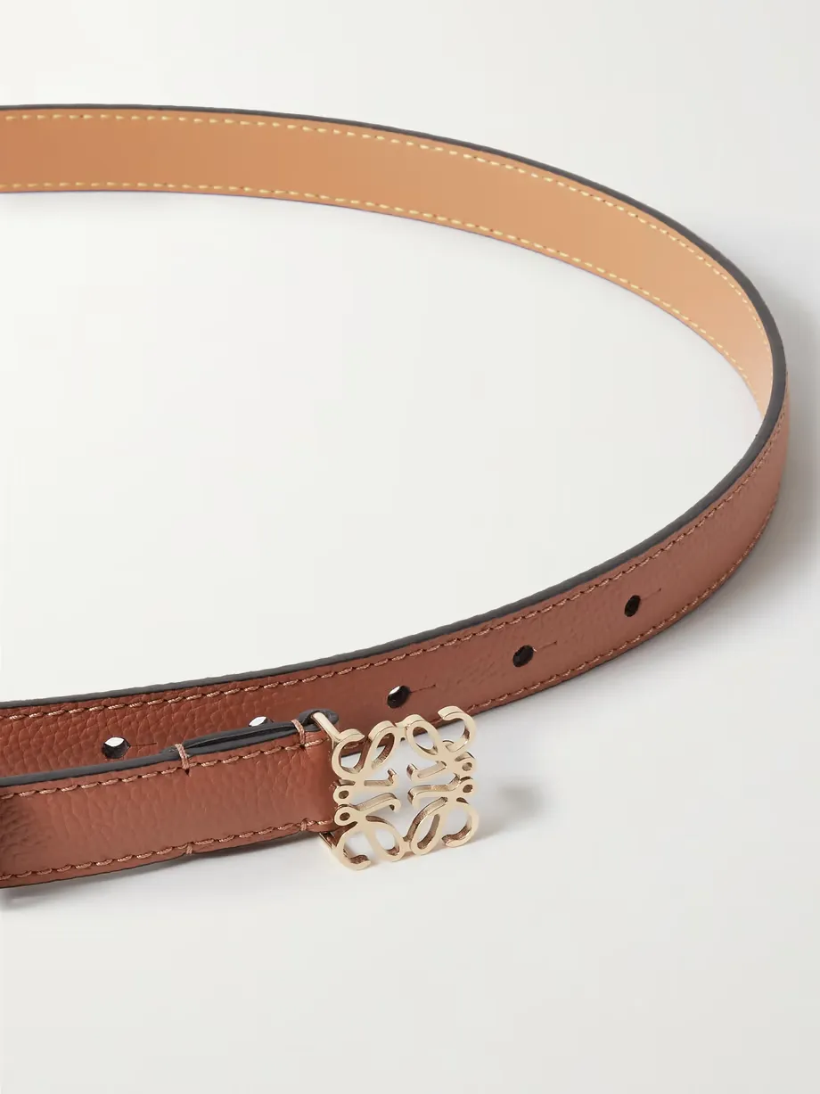 Anagram textured-leather belt