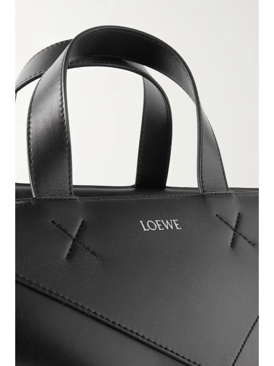 Puzzle Fold large convertible leather weekend bag