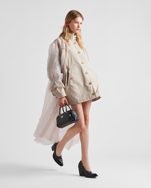 Prada Antique nappa leather multi-pocket top-handle bag - Black