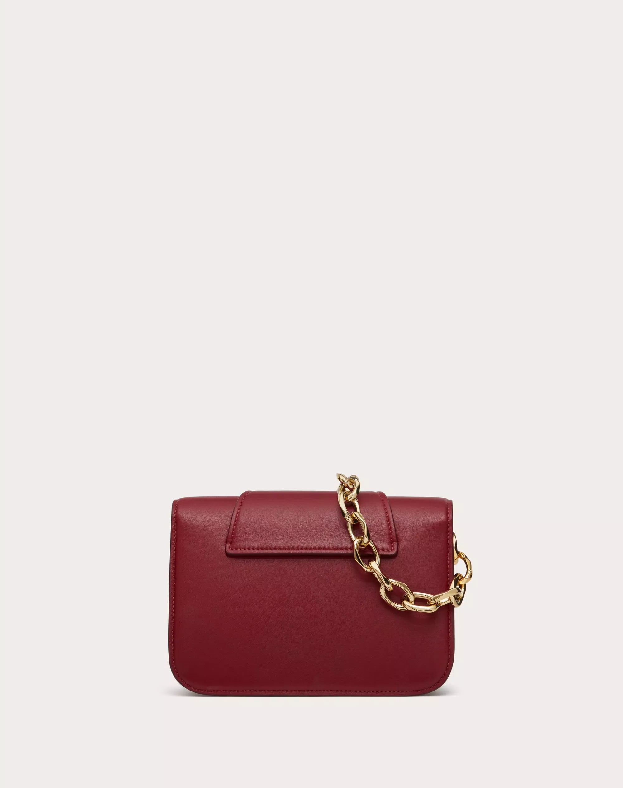 VLOGO O'CLOCK SMALL NAPPA LEATHER SHOULDER BAG WITH CHAIN