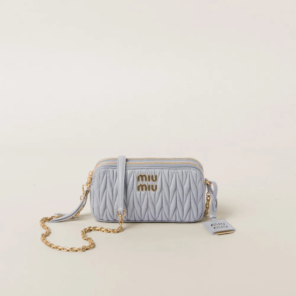 Matelassé nappa leather mini-bag 18cm