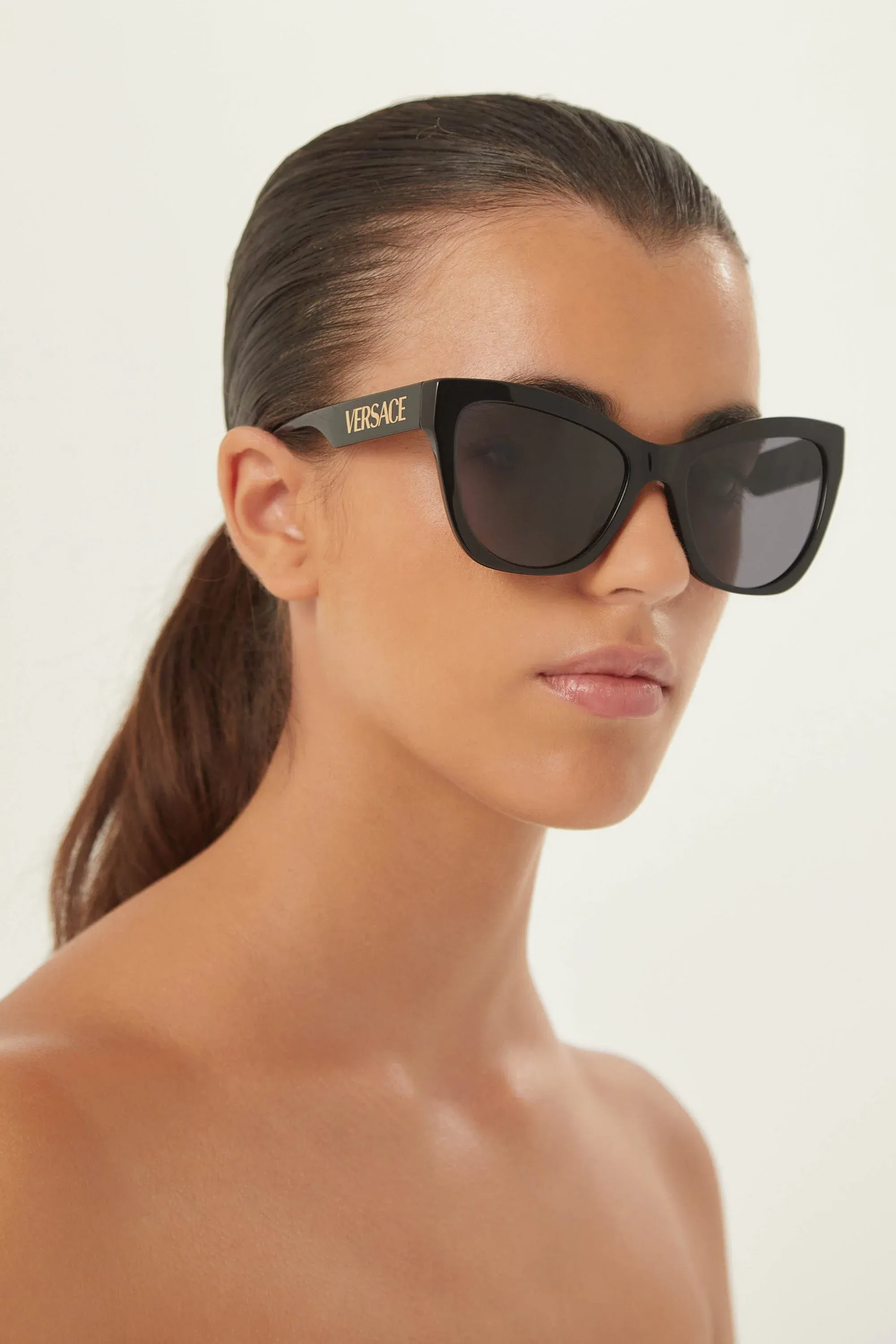 Versace cat eye black sunglasses