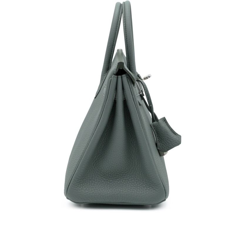 Vert Amande Togo Birkin 25 Palladium Hardware