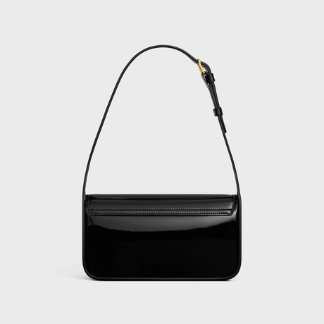 SHOULDER BAG TERENCE IN PATENT CALFSKIN BLACK