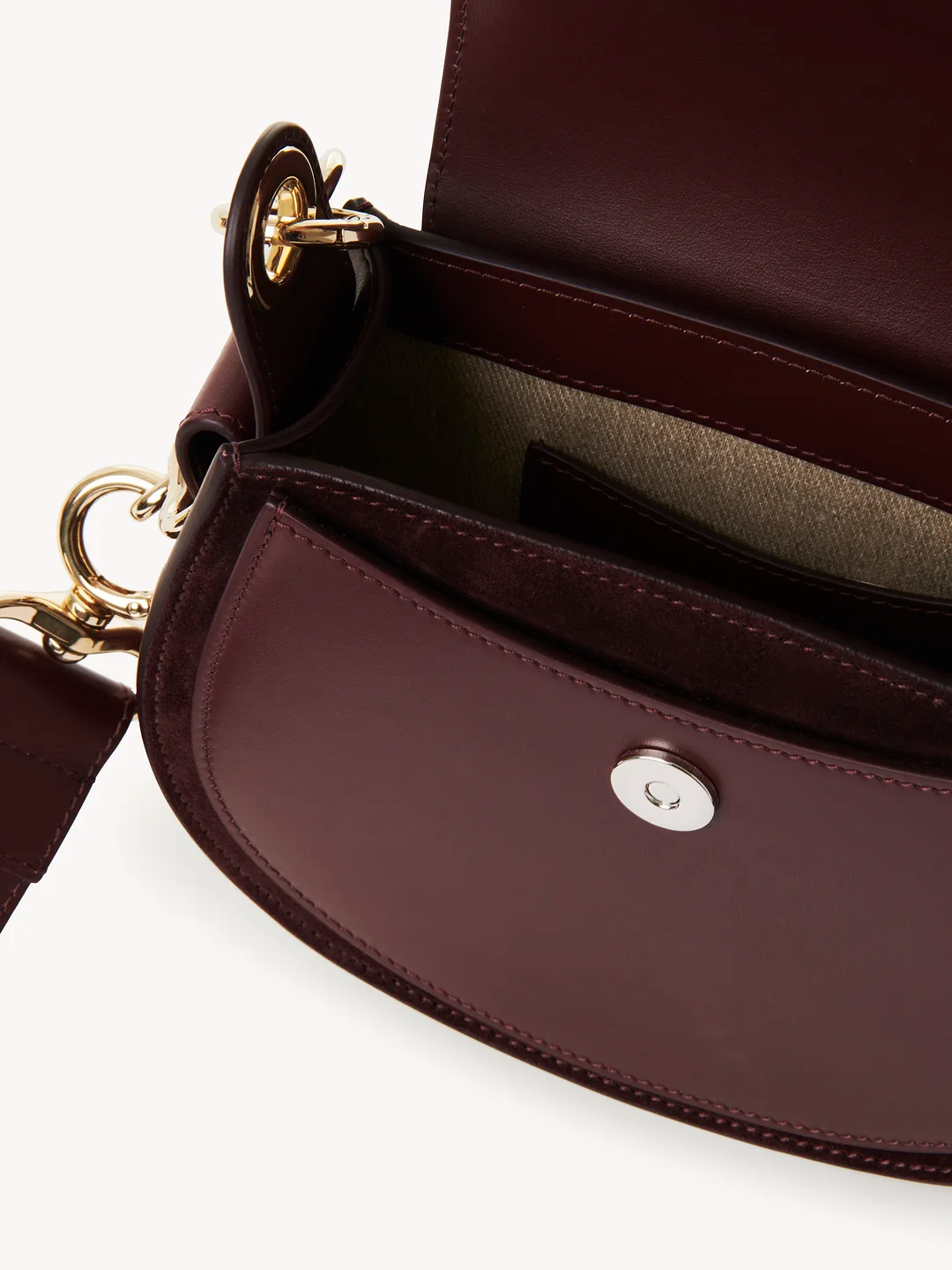 SMALL TESS BAG IN SHINY & SUEDE LEATHER