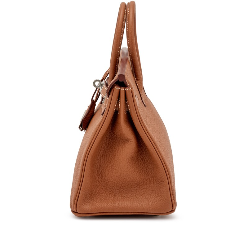 Gold Togo Birkin 25 Palladium Hardware