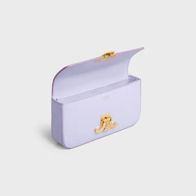 CHAIN SHOULDER BAG TRIOMPHE IN SHINY CALFSKIN