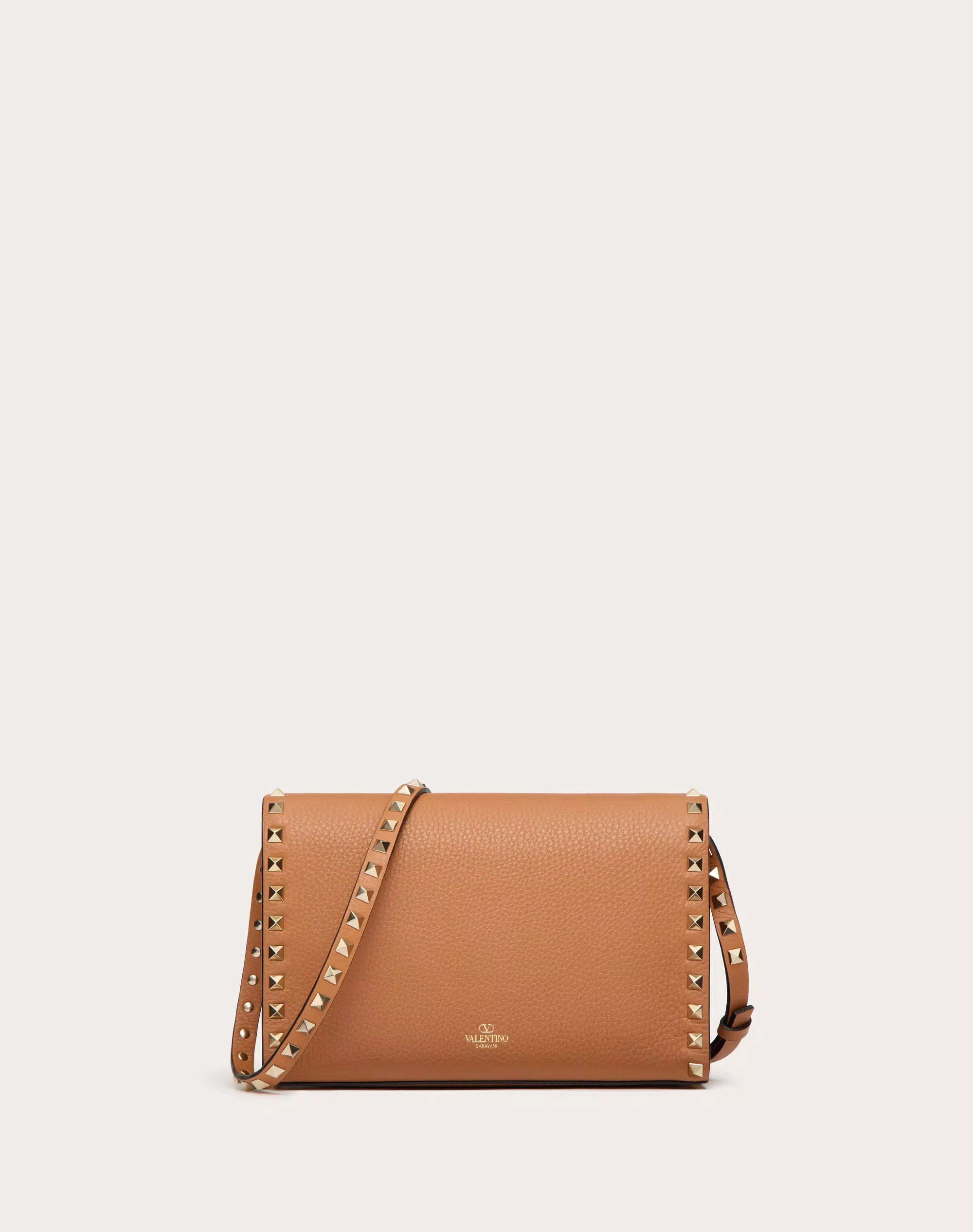 SMALL ROCKSTUD GRAINY CALFSKIN CROSSBODY BAG