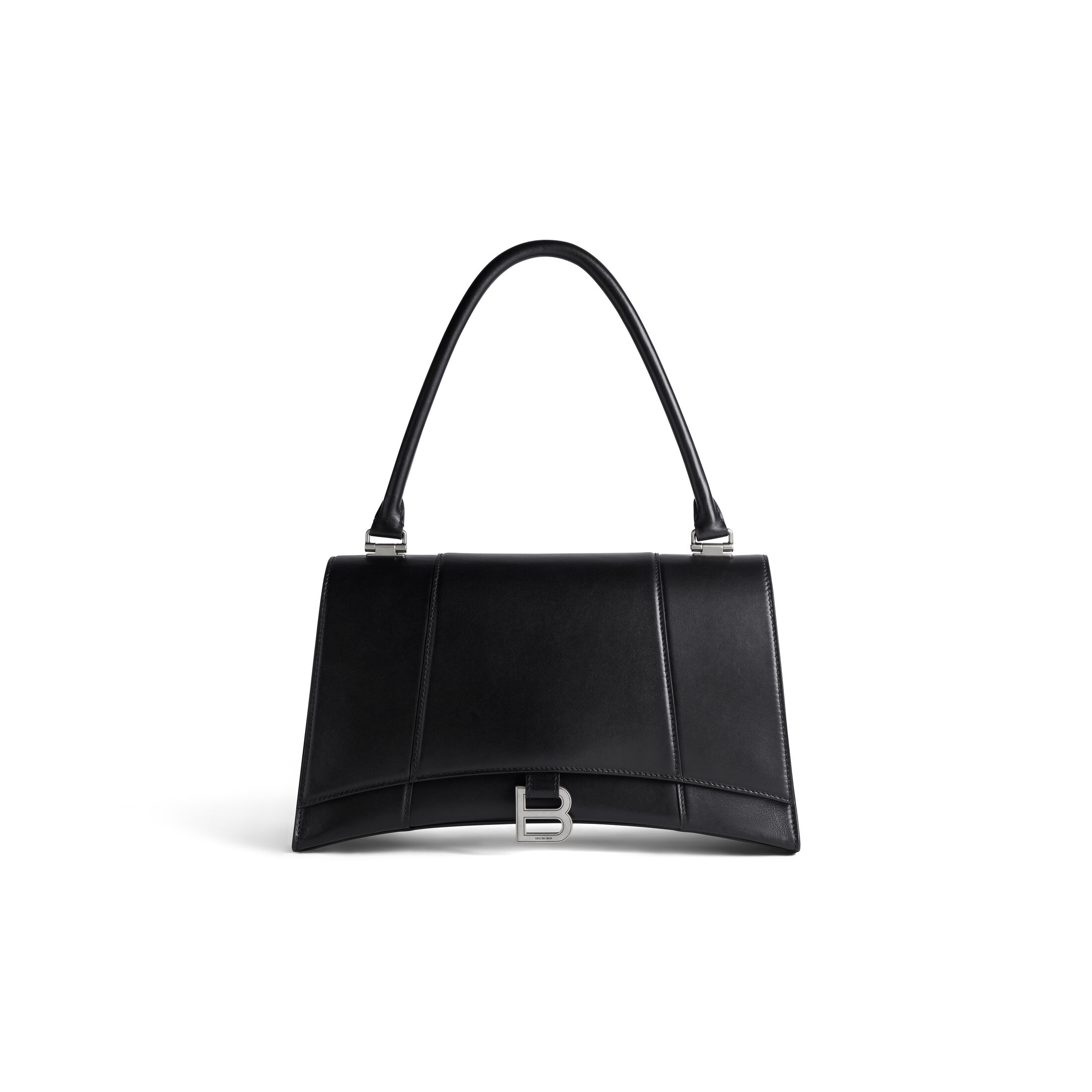 WOMEN'S HOURGLASS HINGE MEDIUM HANDBAG IN BLACK