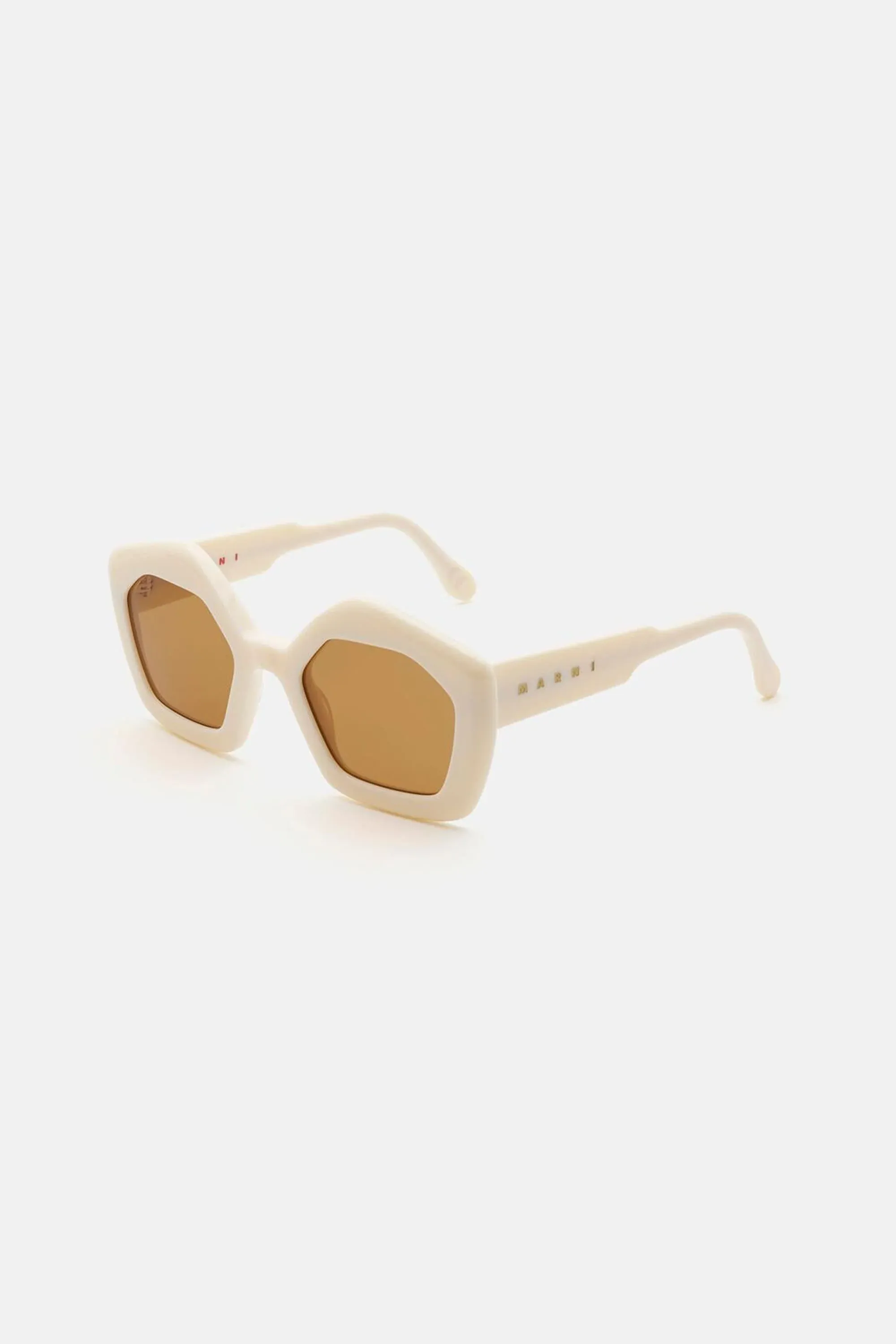 Marni hexagonal ivory sunglasses