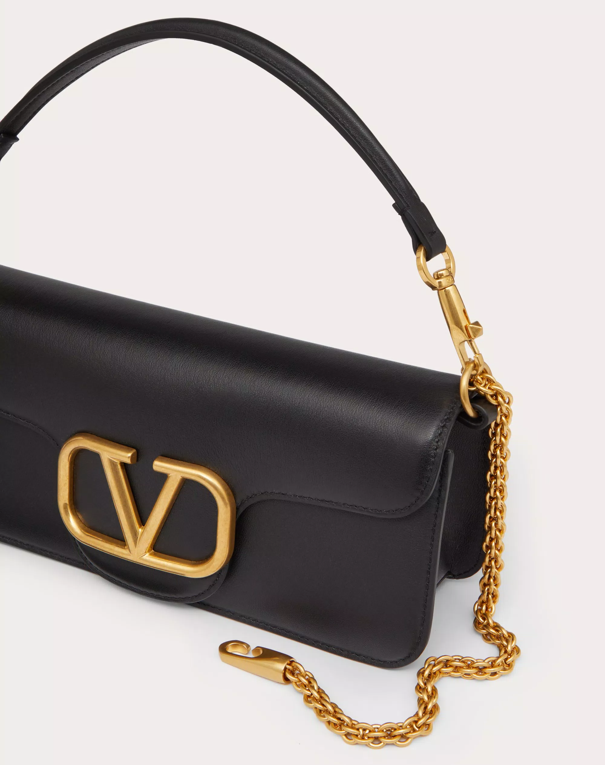 VALENTINO GARAVANI LOCÒ CALFSKIN SHOULDER BAG