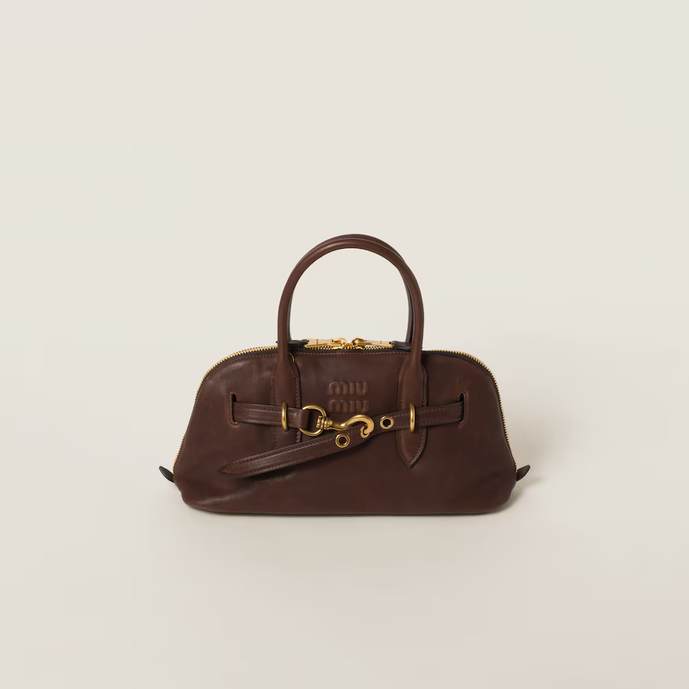 MIU MIU Aventure nappa leather top-handle bag