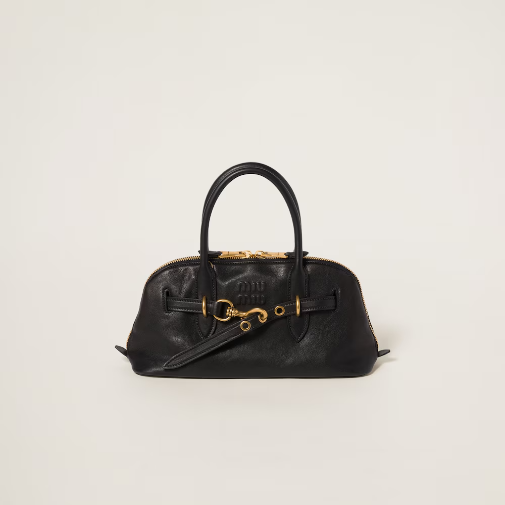 MIU MIU Aventure nappa leather top-handle bag