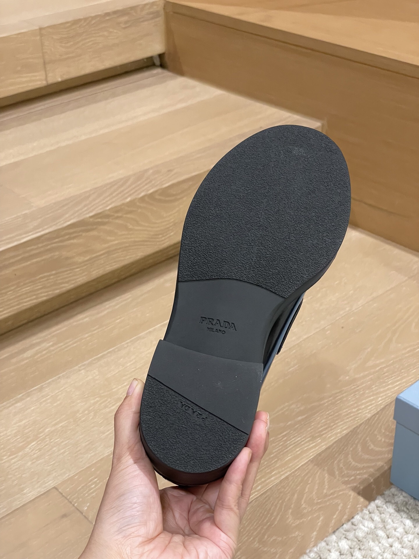 Prada Chocolate brushed leather loafers