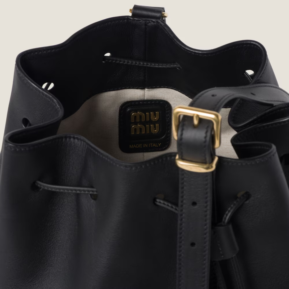 MIU MIU Leather bucket bag