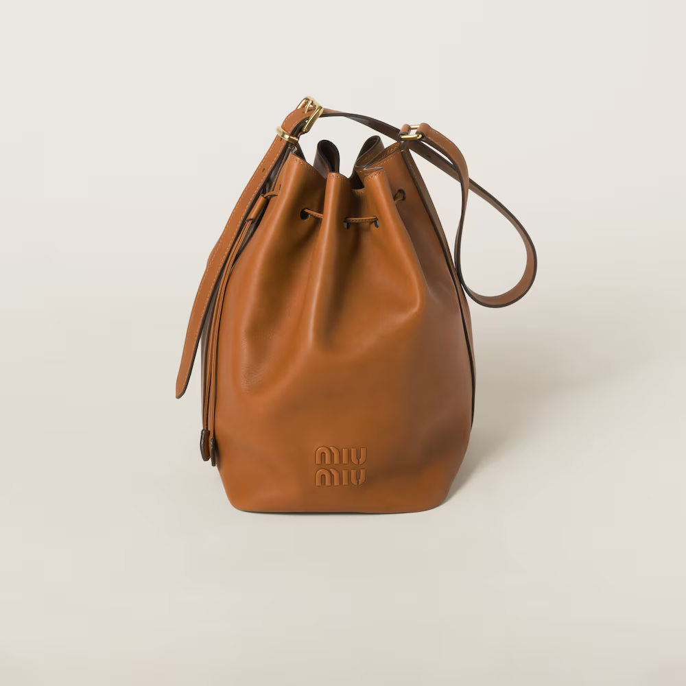 MIU MIU Leather bucket bag