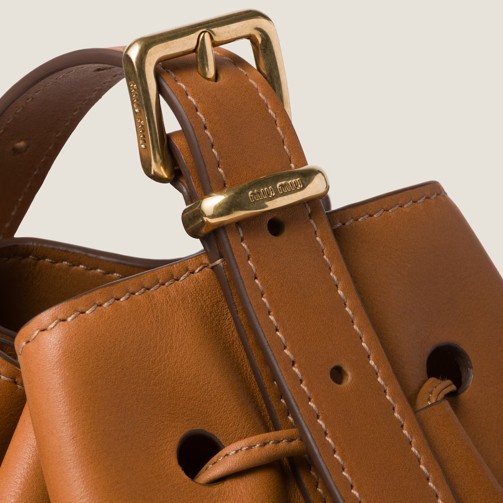 MIU MIU Leather bucket bag