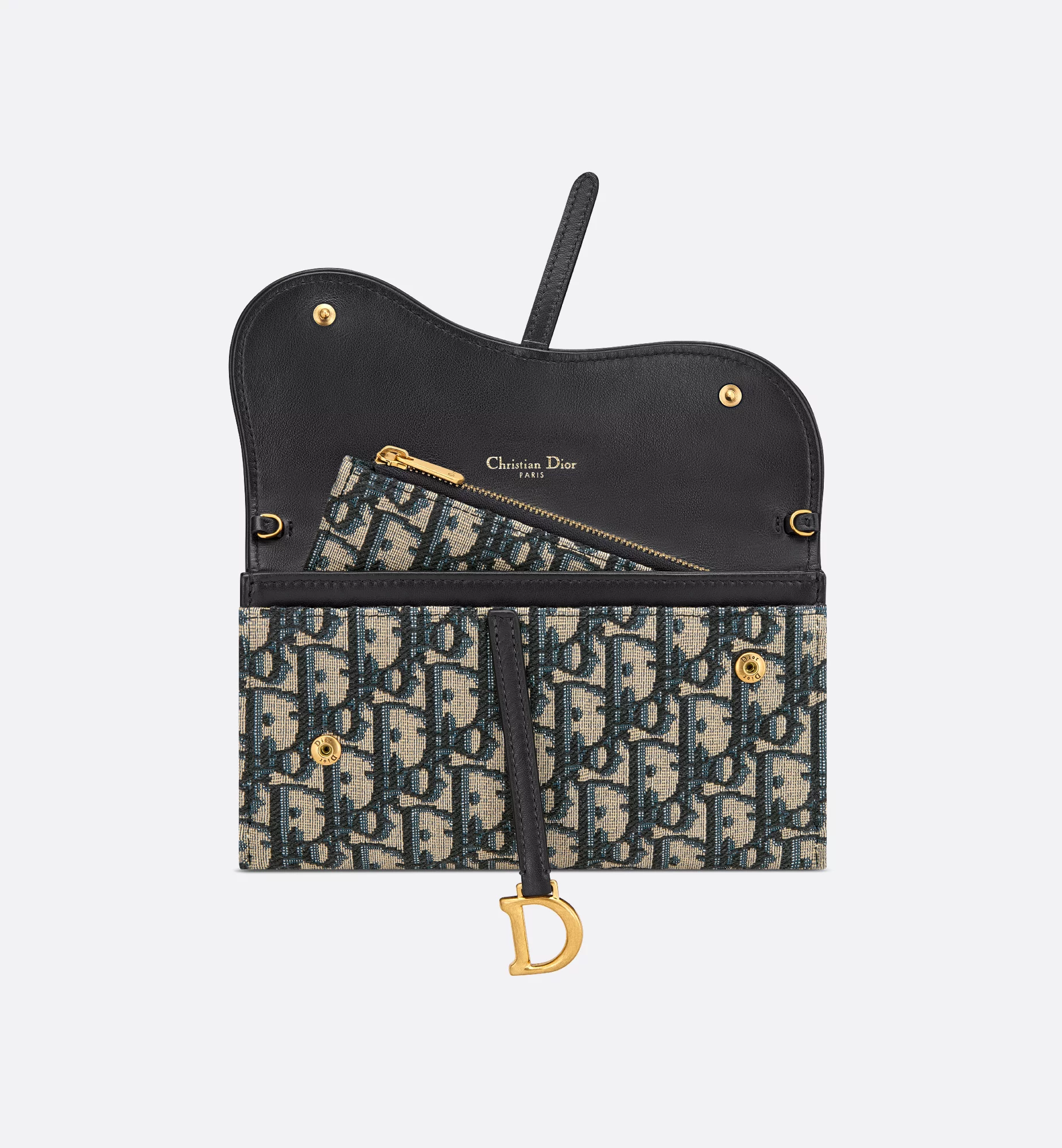 Saddle Long Wallet with Chain