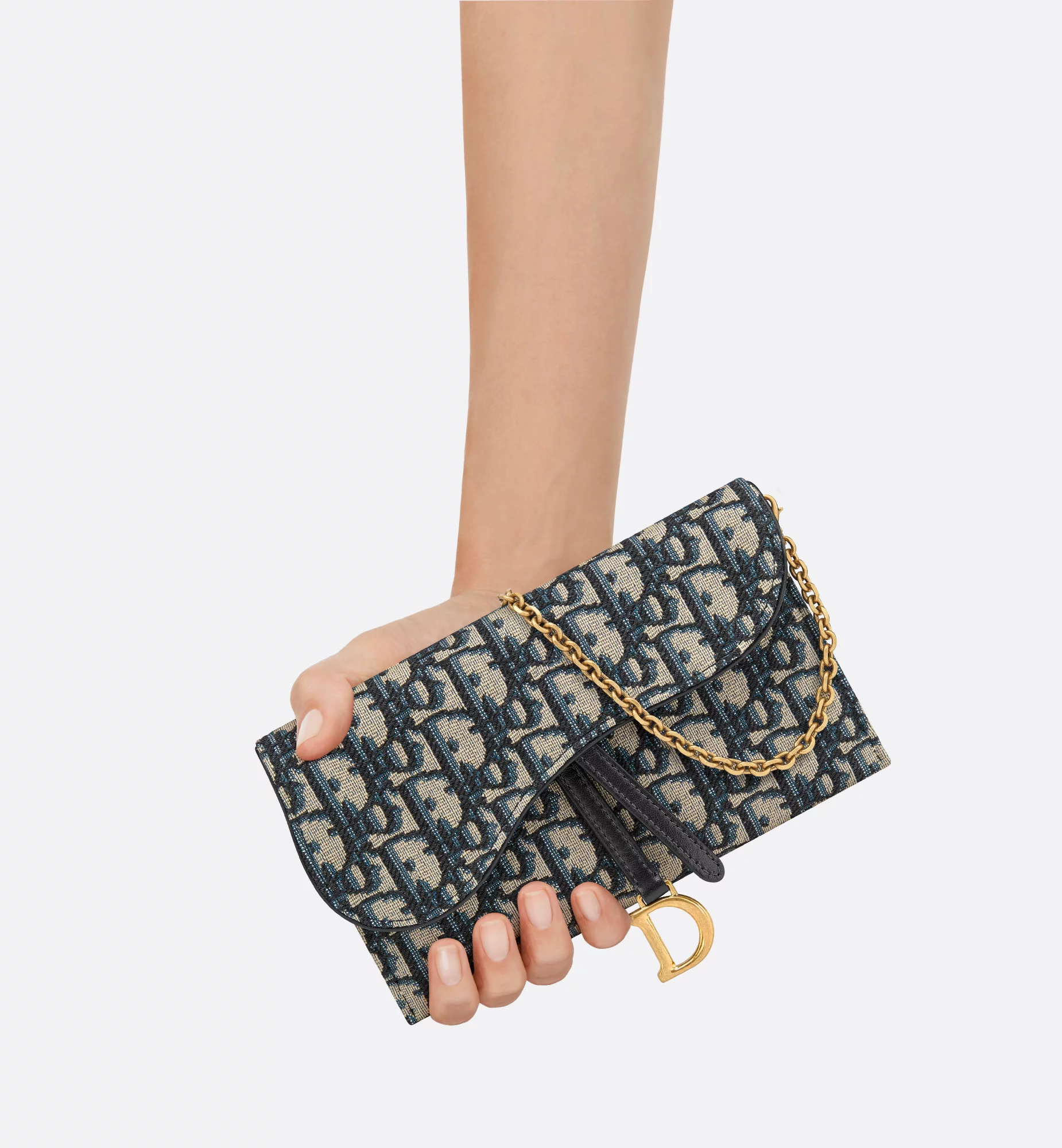 Saddle Long Wallet with Chain