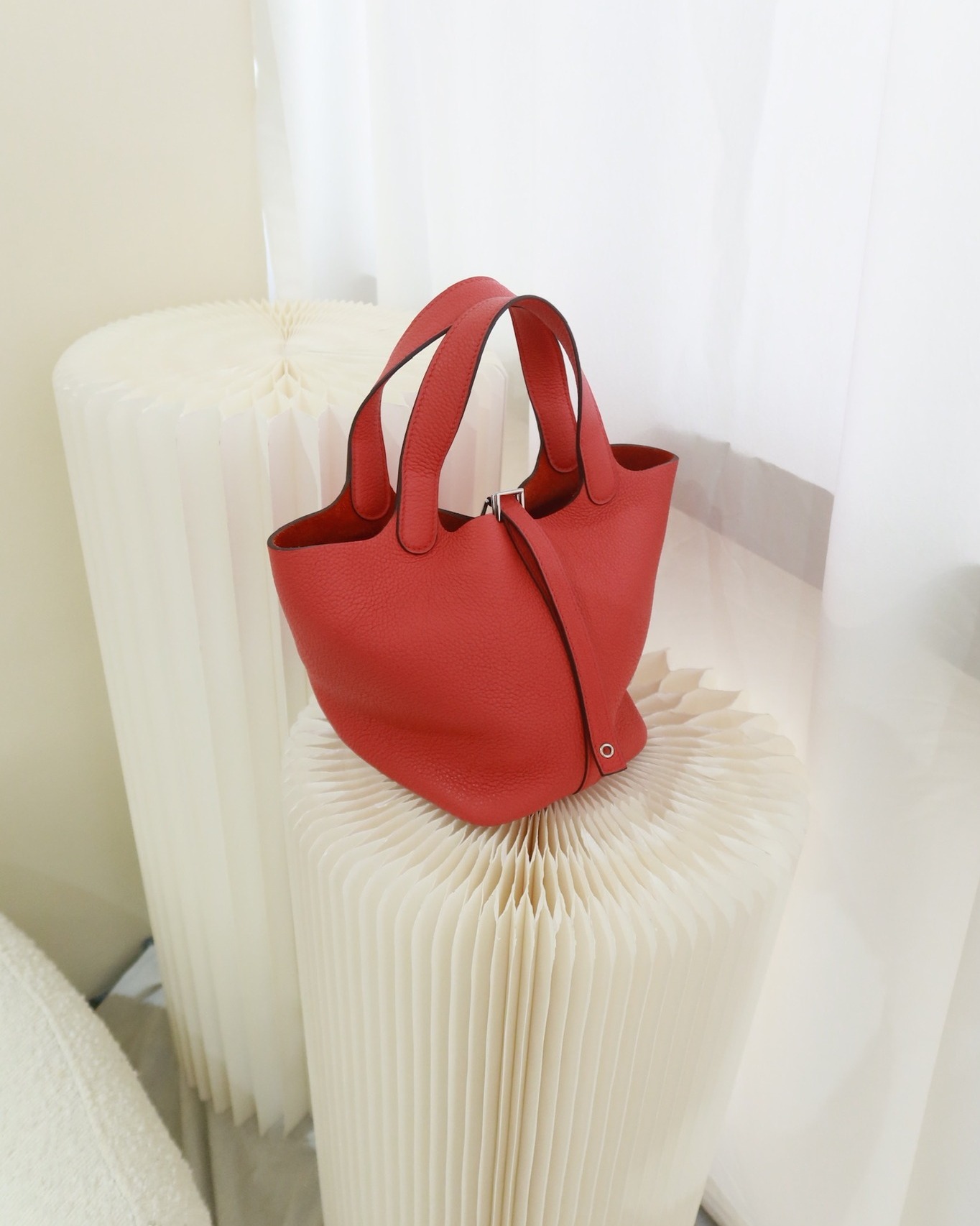 Hermès Picotin Lock 18 Bougainvillier A5 Clemence Palladium Hardware