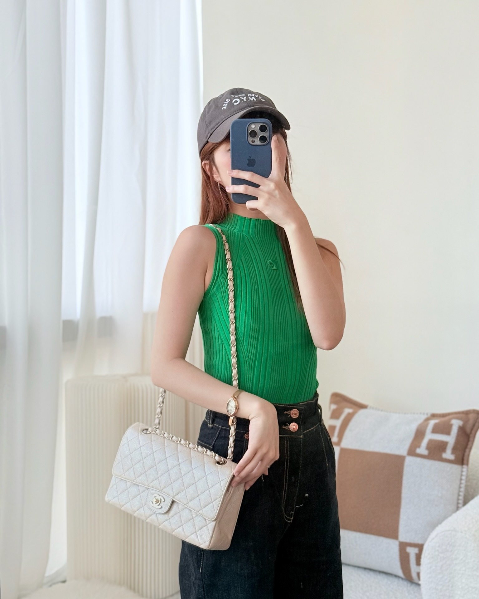 Chanel 19 Classic Medium Flap Caviar Bag