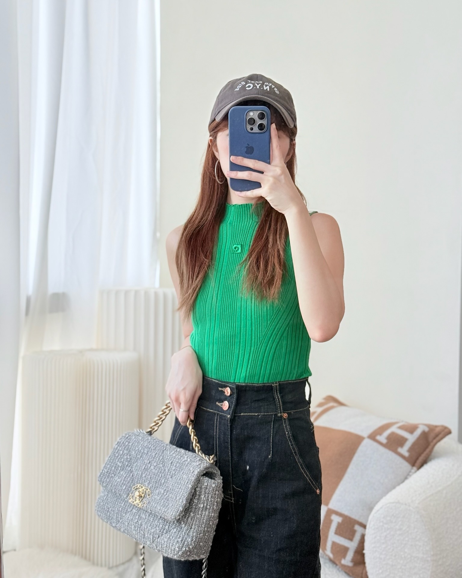 Chanel 19 Small Tweed Grey