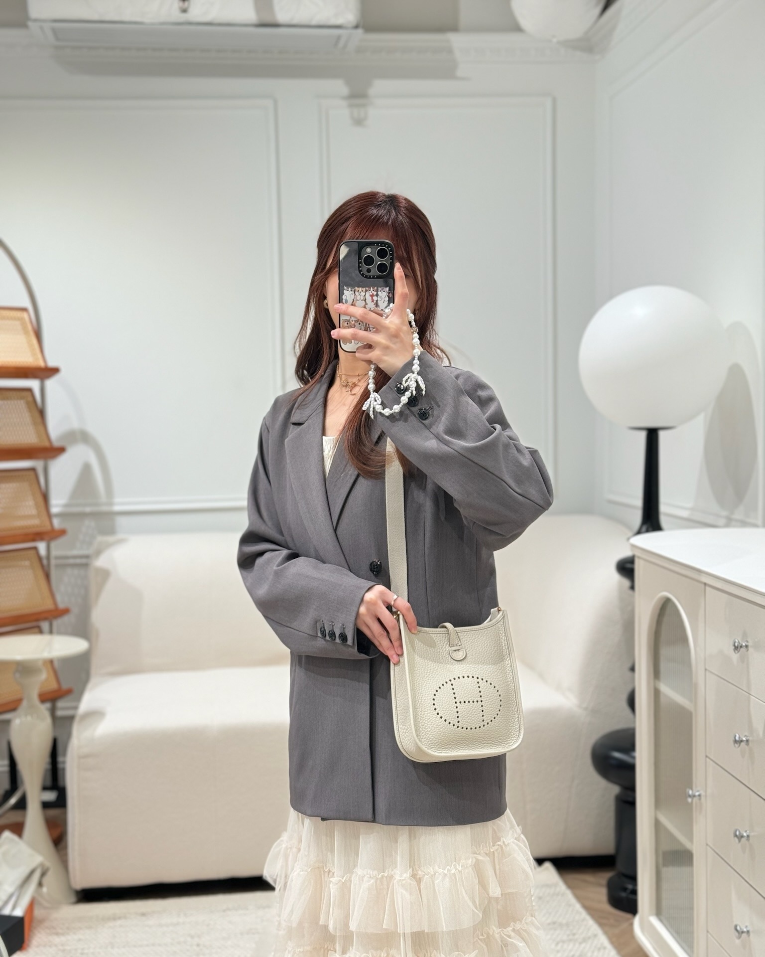 Hermès Mini Evelyne 16 Beton 8L Clemence