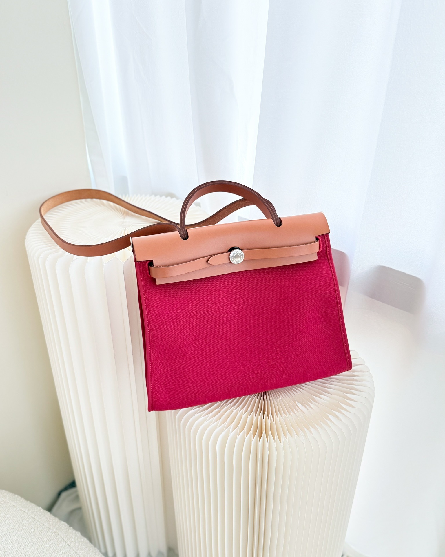 Hermès Herbag Zip 31 Rouge Tomate