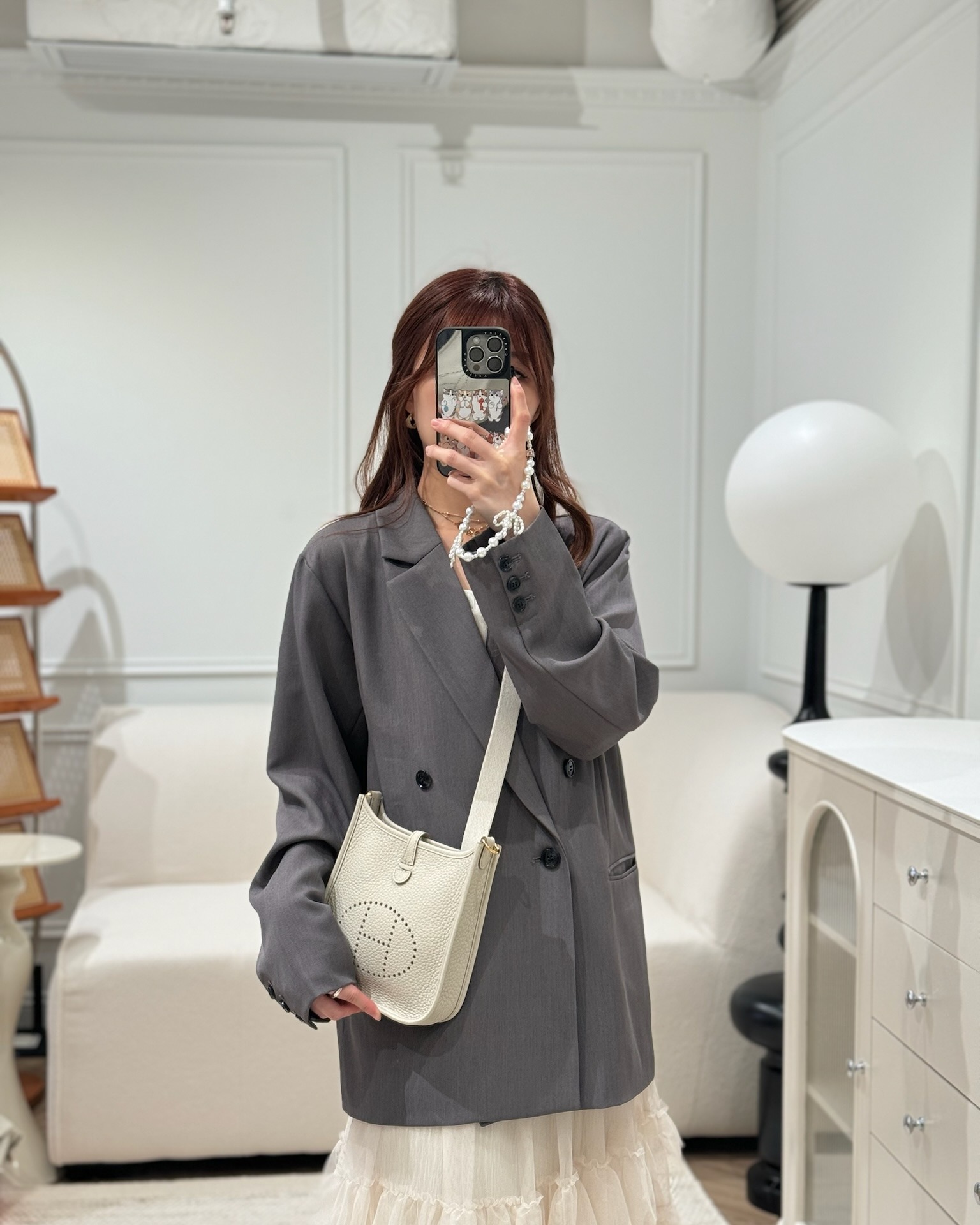 Hermès Mini Evelyne 16 Beton 8L Clemence