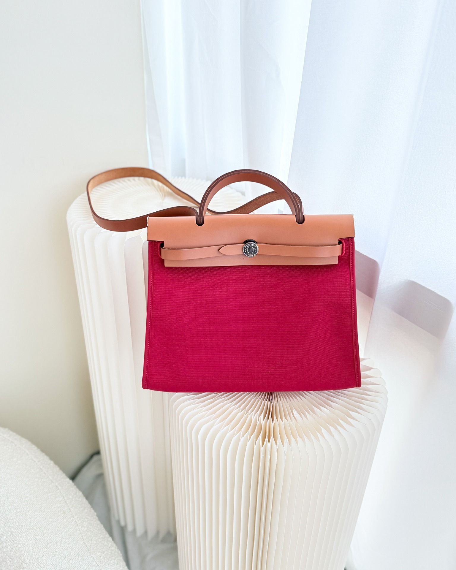Hermès Herbag Zip 31 Rouge Tomate
