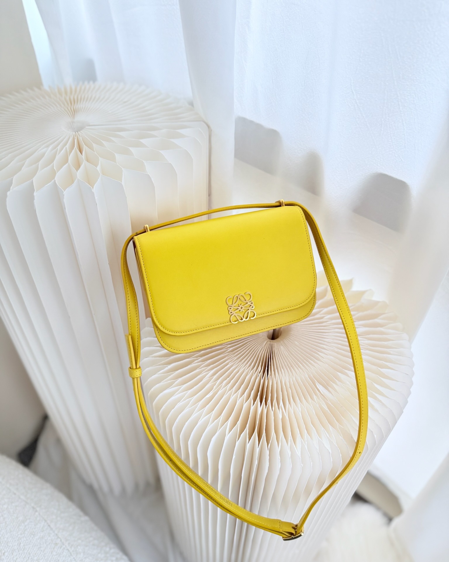 Loewe Small Goya Bag Yellow Silk Calfskin