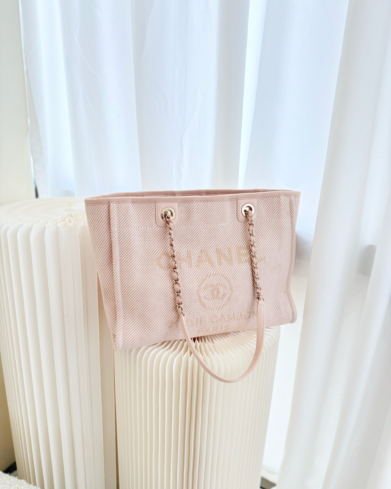 Chanel Medium Deauville Pink Canvas