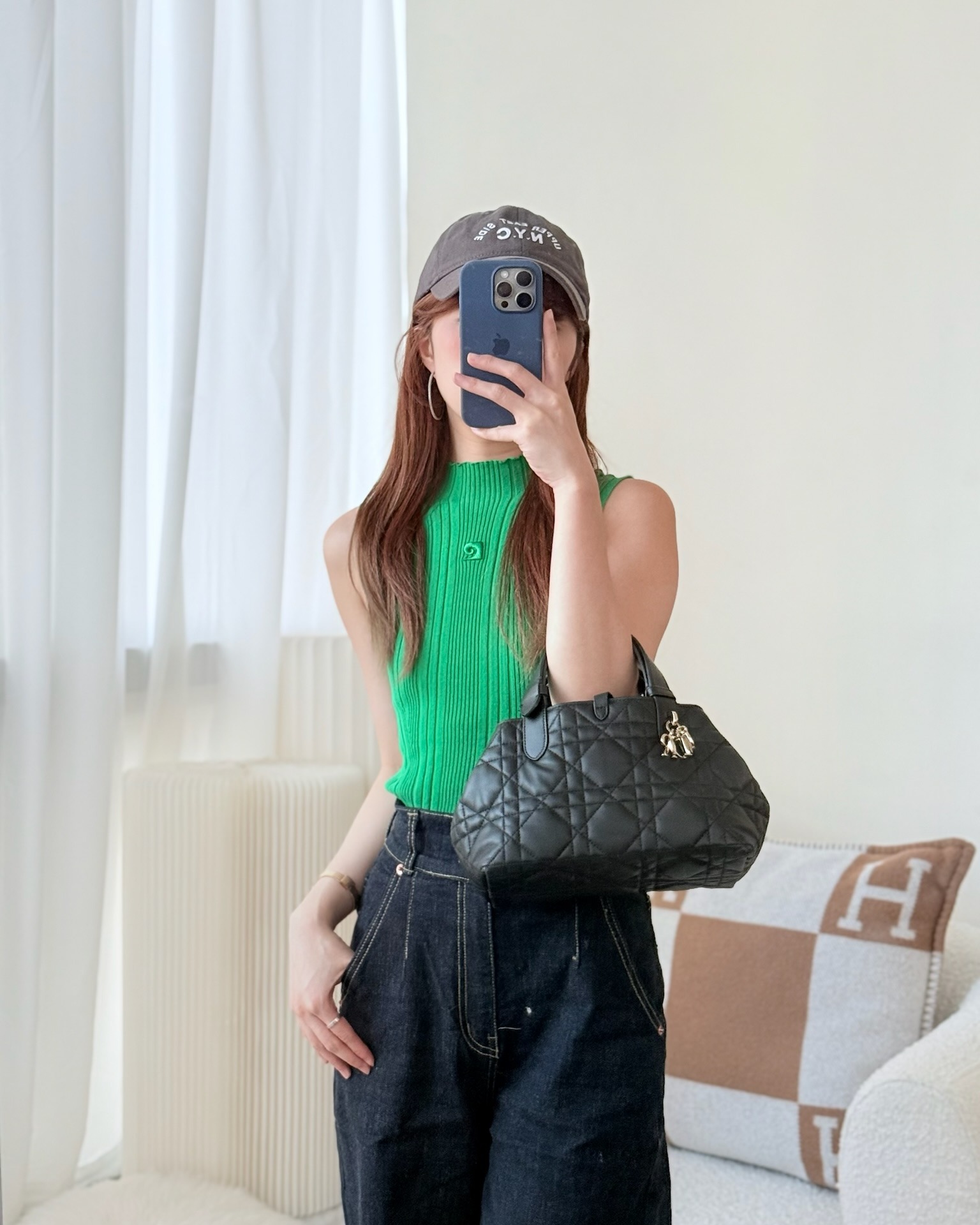 Dior Small Toujours Bag Black Macrocannage Calfskin